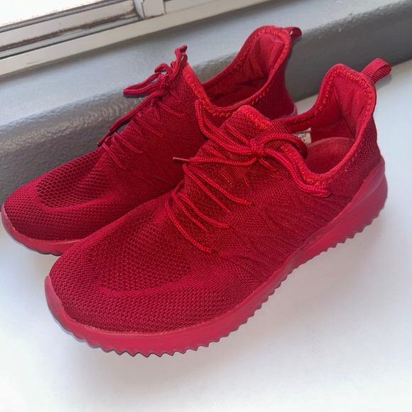 SIZE 10 | Red Slip on Sneakers - Picture 1 of 7